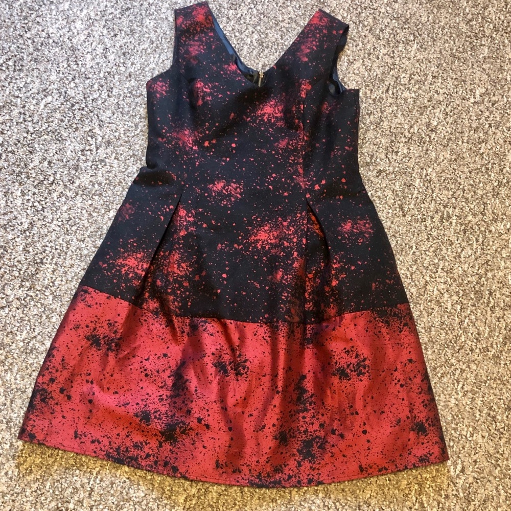Maia Red and Black Dress